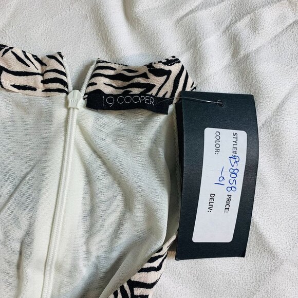 19 COOPER Zebra Print Halter Romper S - Picture 4 of 11